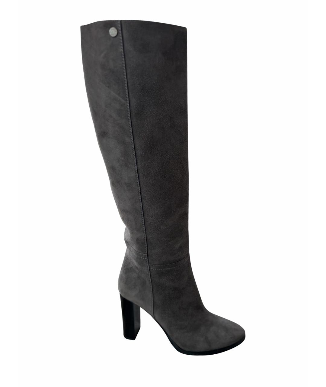 JIMMY CHOO Серые замшевые сапоги, фото 1