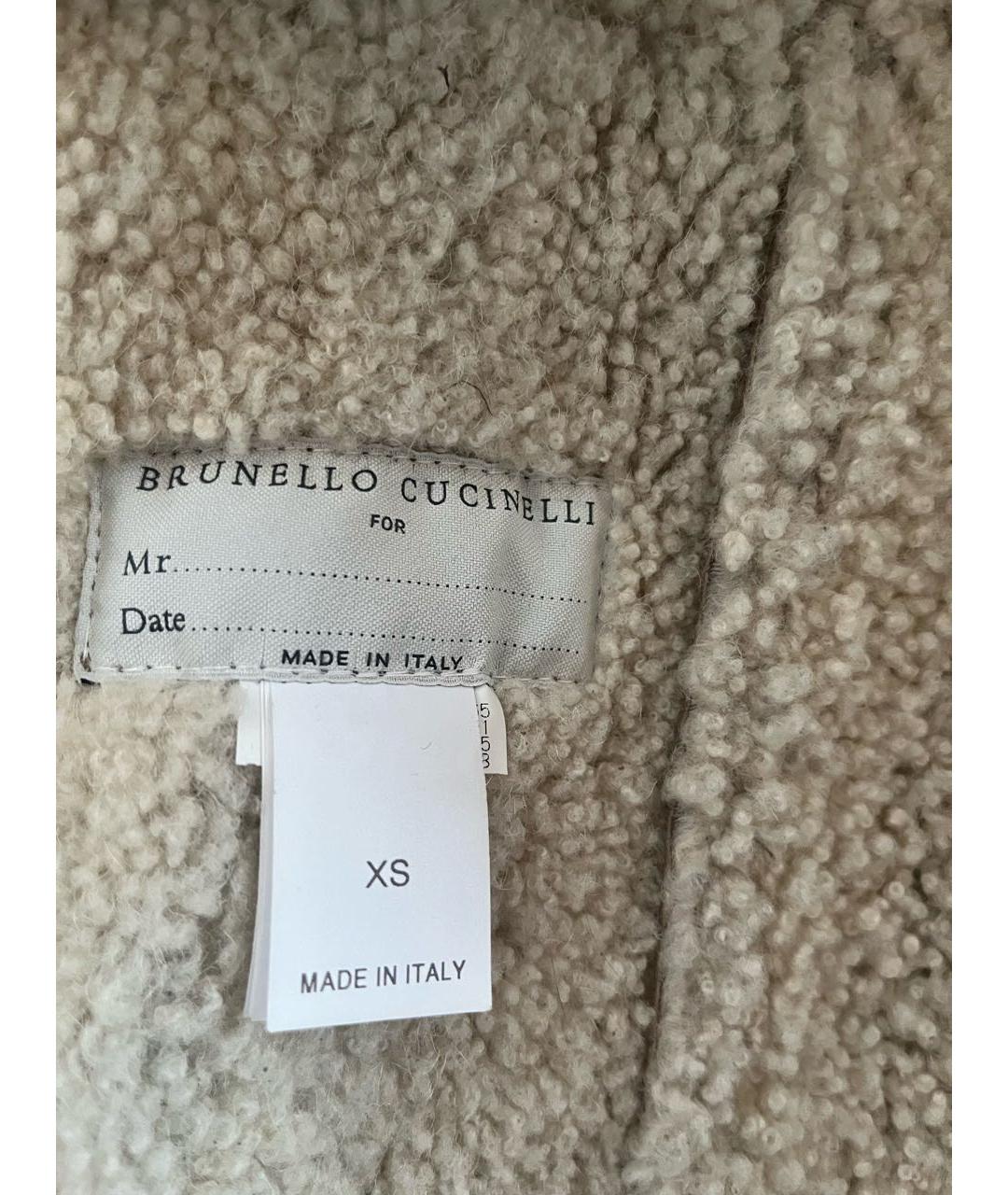 BRUNELLO CUCINELLI Бежевая меховая дубленка/шуба, фото 3