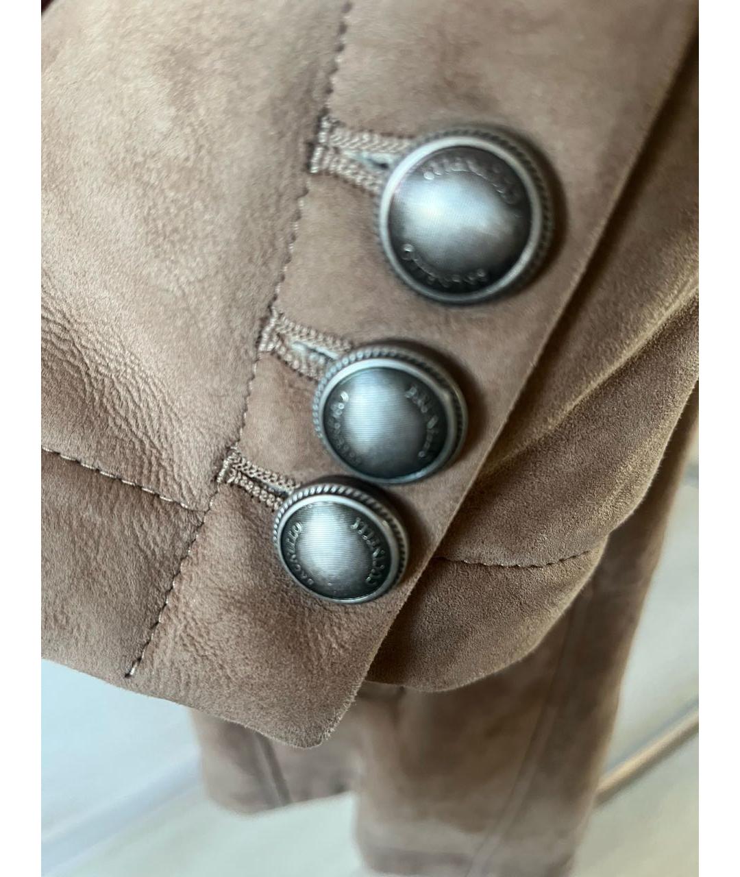 BRUNELLO CUCINELLI Бежевая меховая дубленка/шуба, фото 7