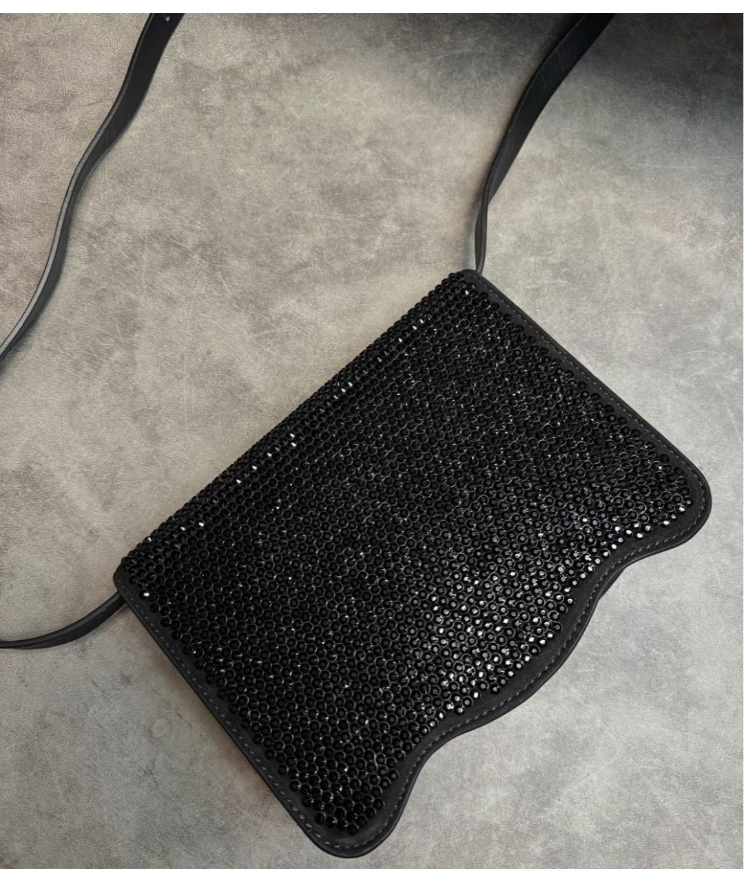 PALM ANGELS Черная кожаная сумка через плечо, фото 3