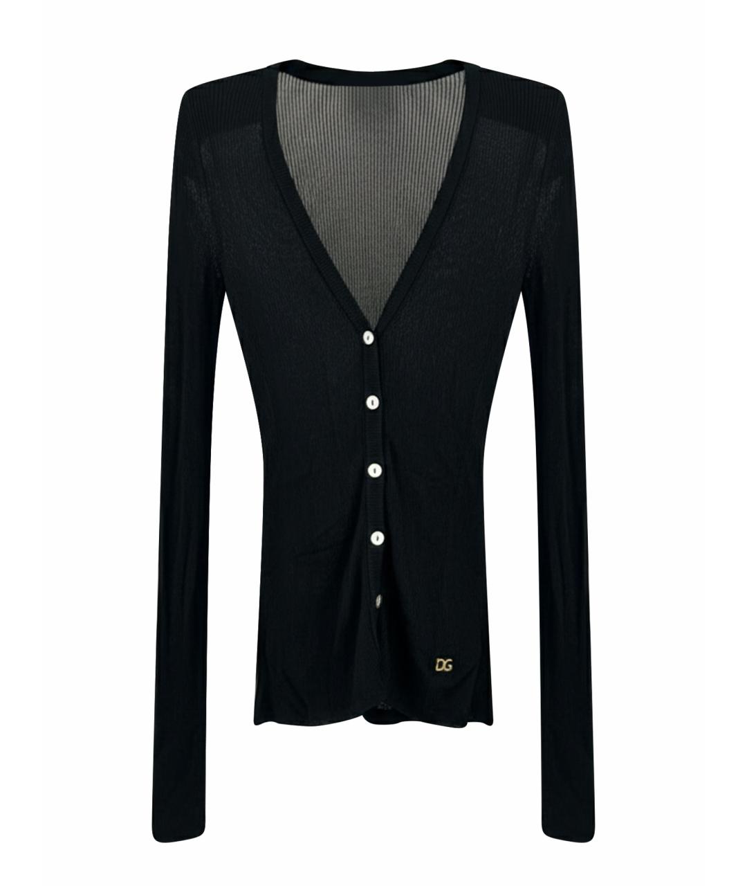 DOLCE&GABBANA Черный вискозный кардиган, фото 1