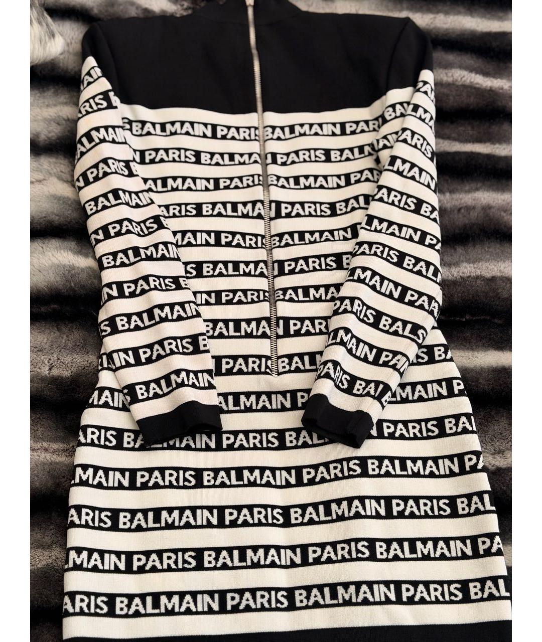 BALMAIN Черное вискозное повседневное платье, фото 2