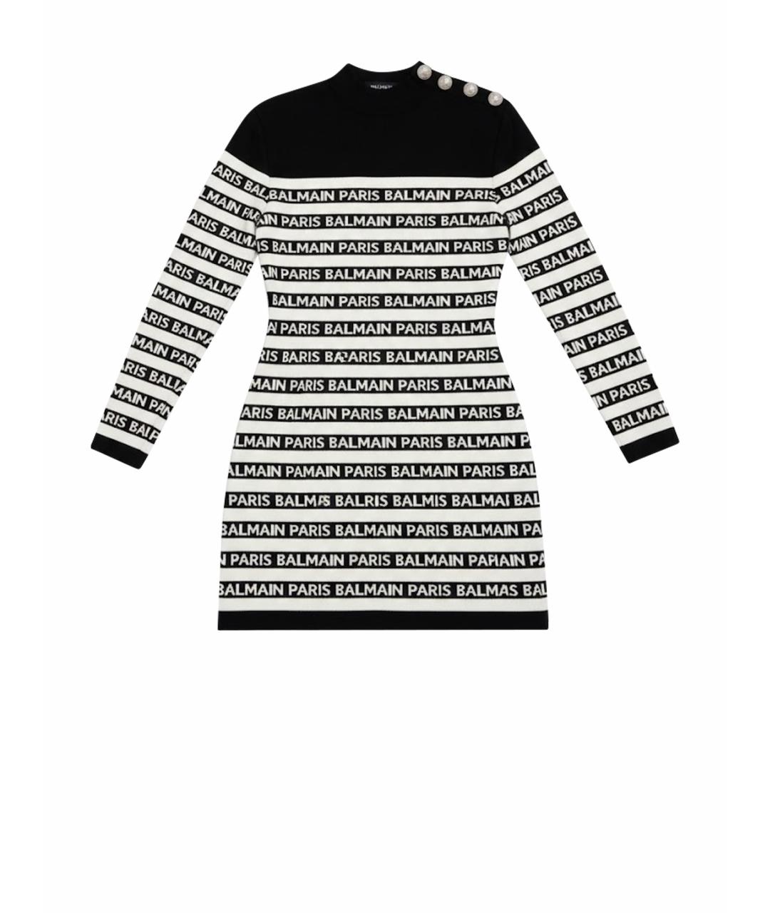 BALMAIN Черное вискозное повседневное платье, фото 1