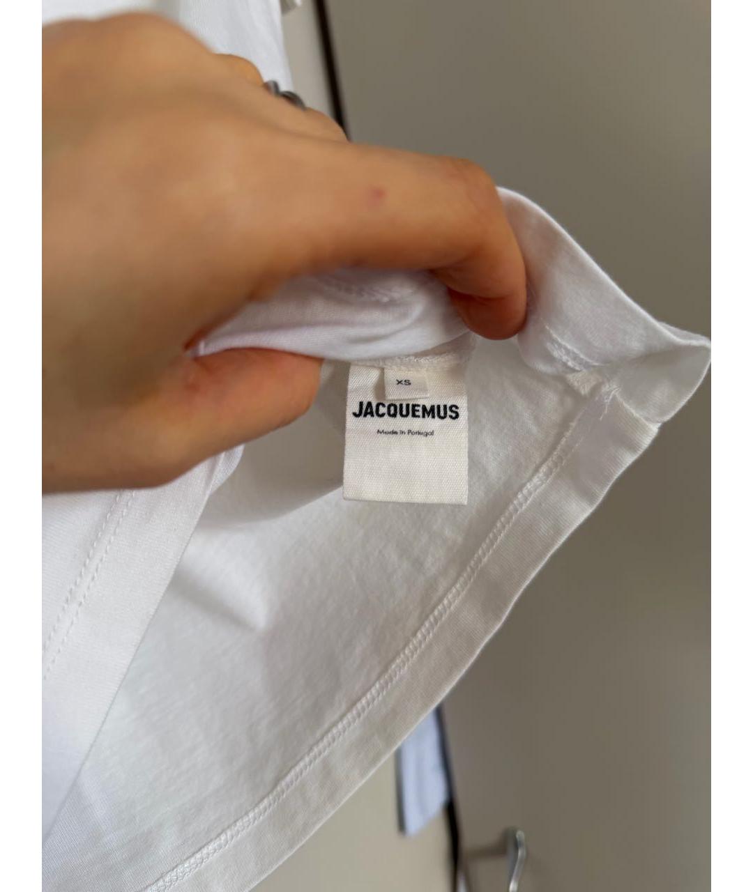 JACQUEMUS Белая хлопковая майка, фото 3