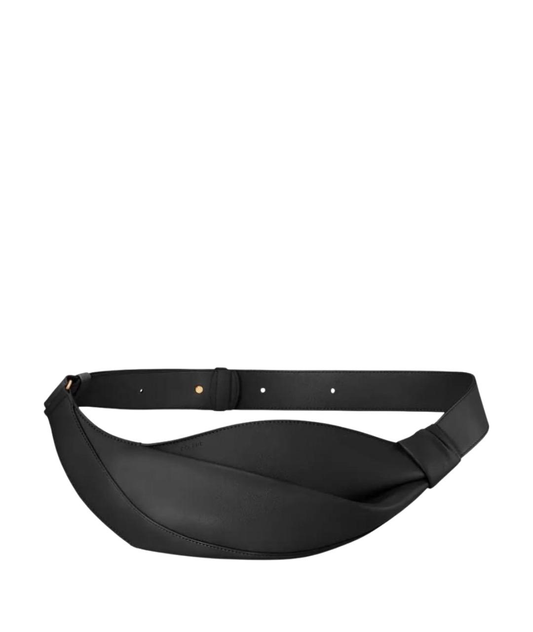 POLENE Черная кожаная поясная сумка, фото 1