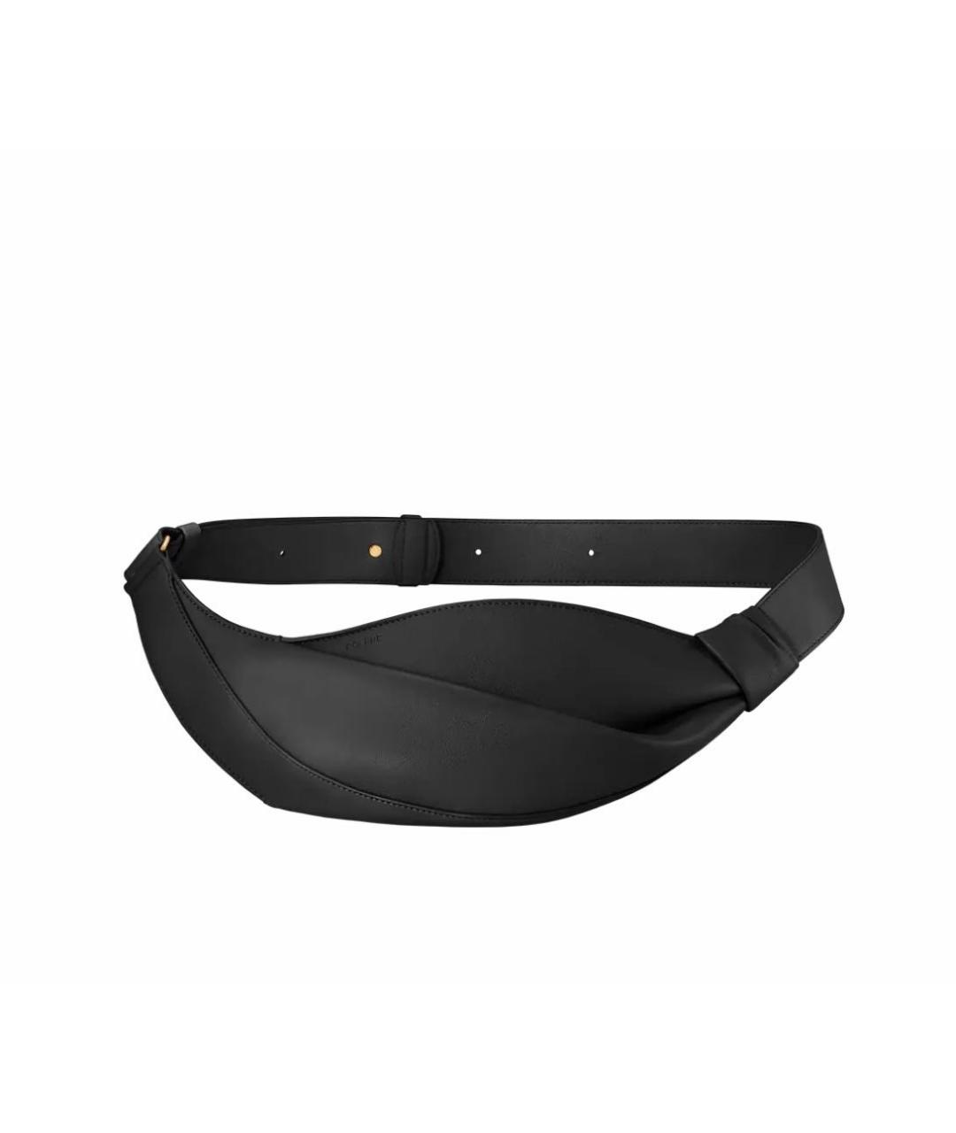 POLENE Черная кожаная поясная сумка, фото 3