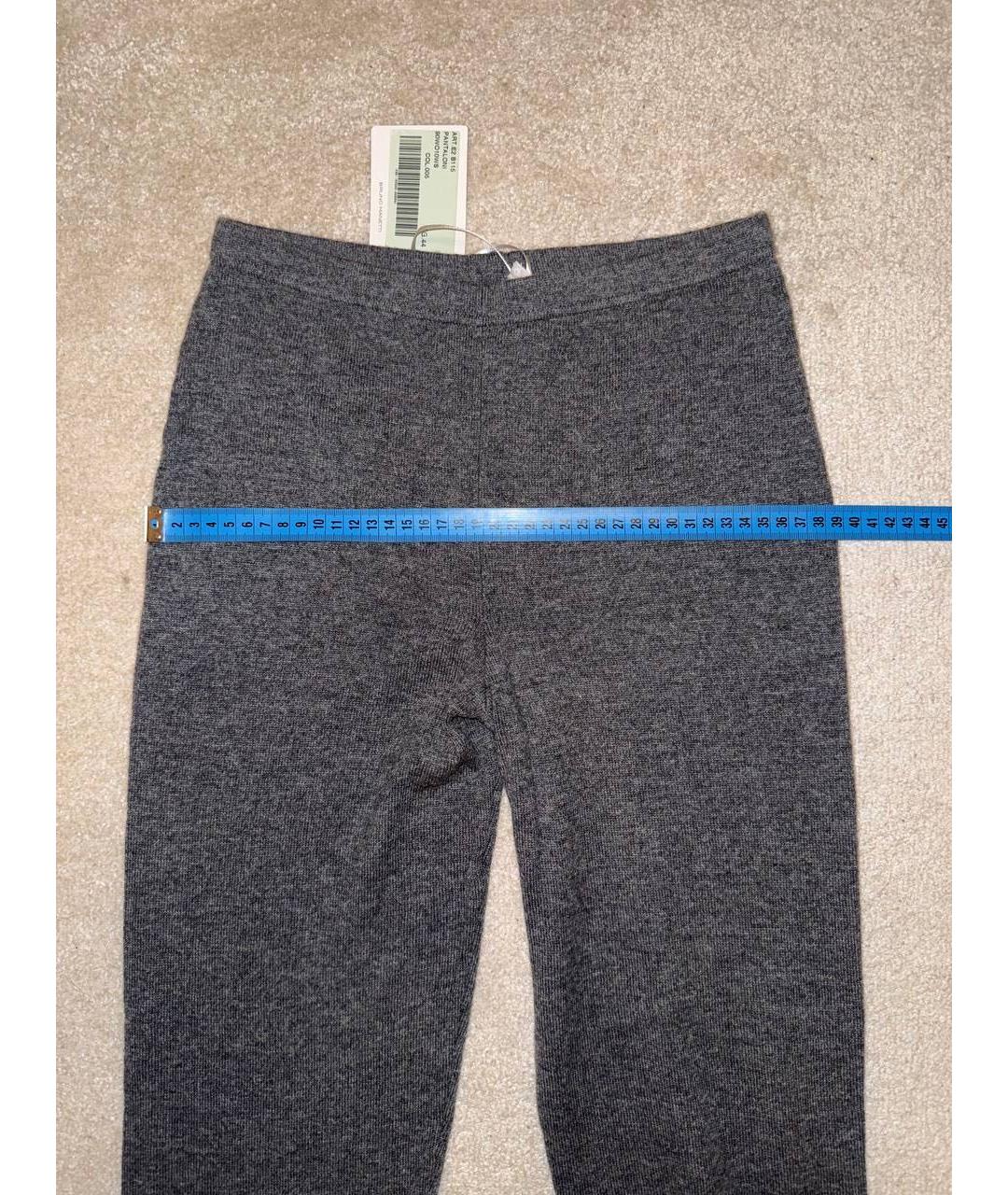 Bruno Manetti Серые шерстяные брюки узкие, фото 3