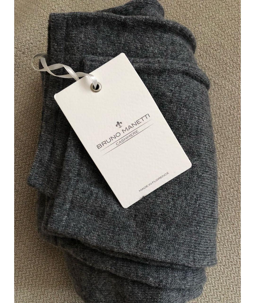 Bruno Manetti Серые шерстяные брюки узкие, фото 2