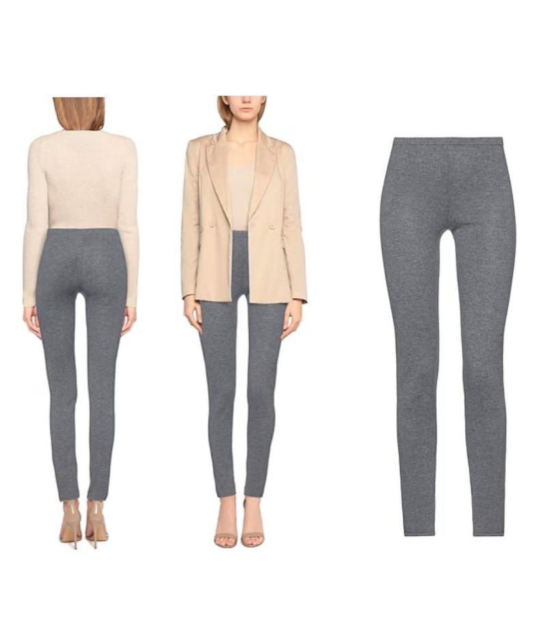 Bruno Manetti Серые шерстяные брюки узкие, фото 7