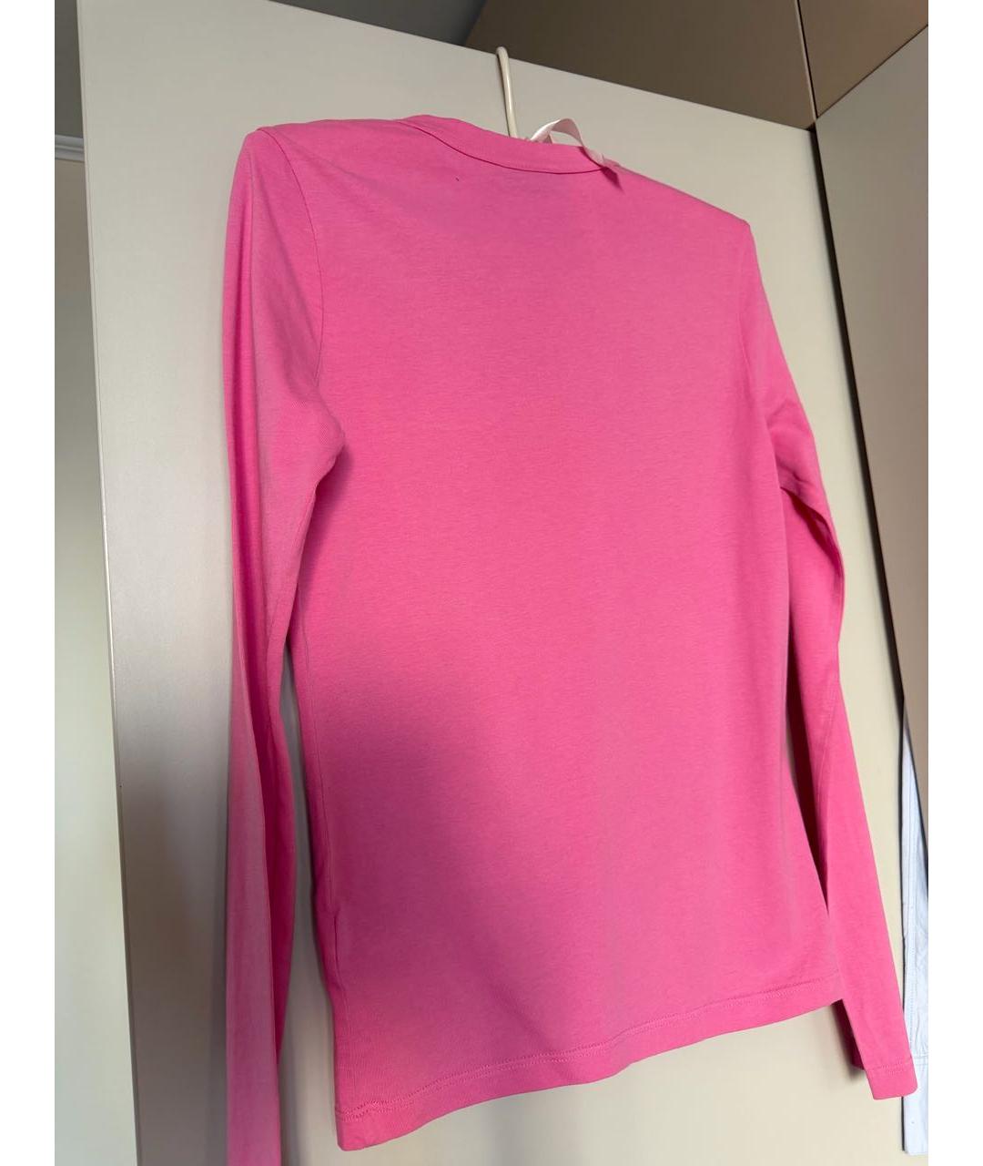 JACQUEMUS Розовая хлопковая футболка, фото 4