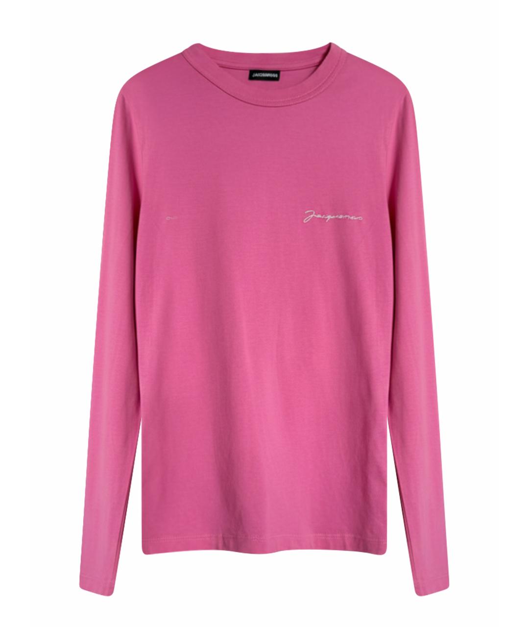 JACQUEMUS Розовая хлопковая футболка, фото 1