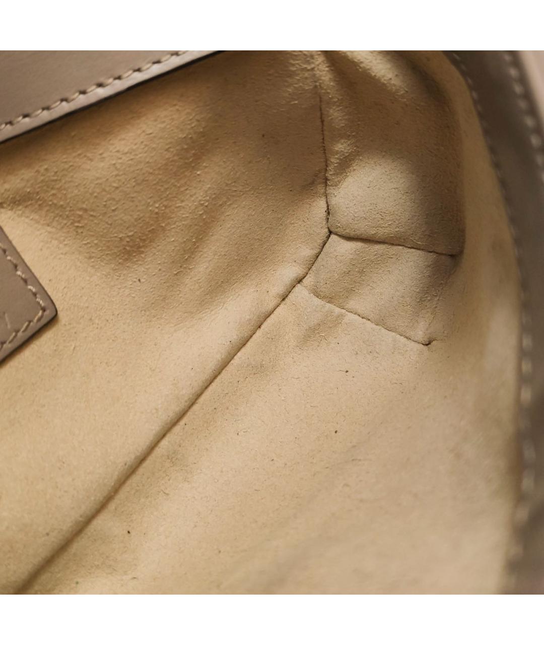 GUCCI Бежевая кожаная сумка через плечо, фото 6