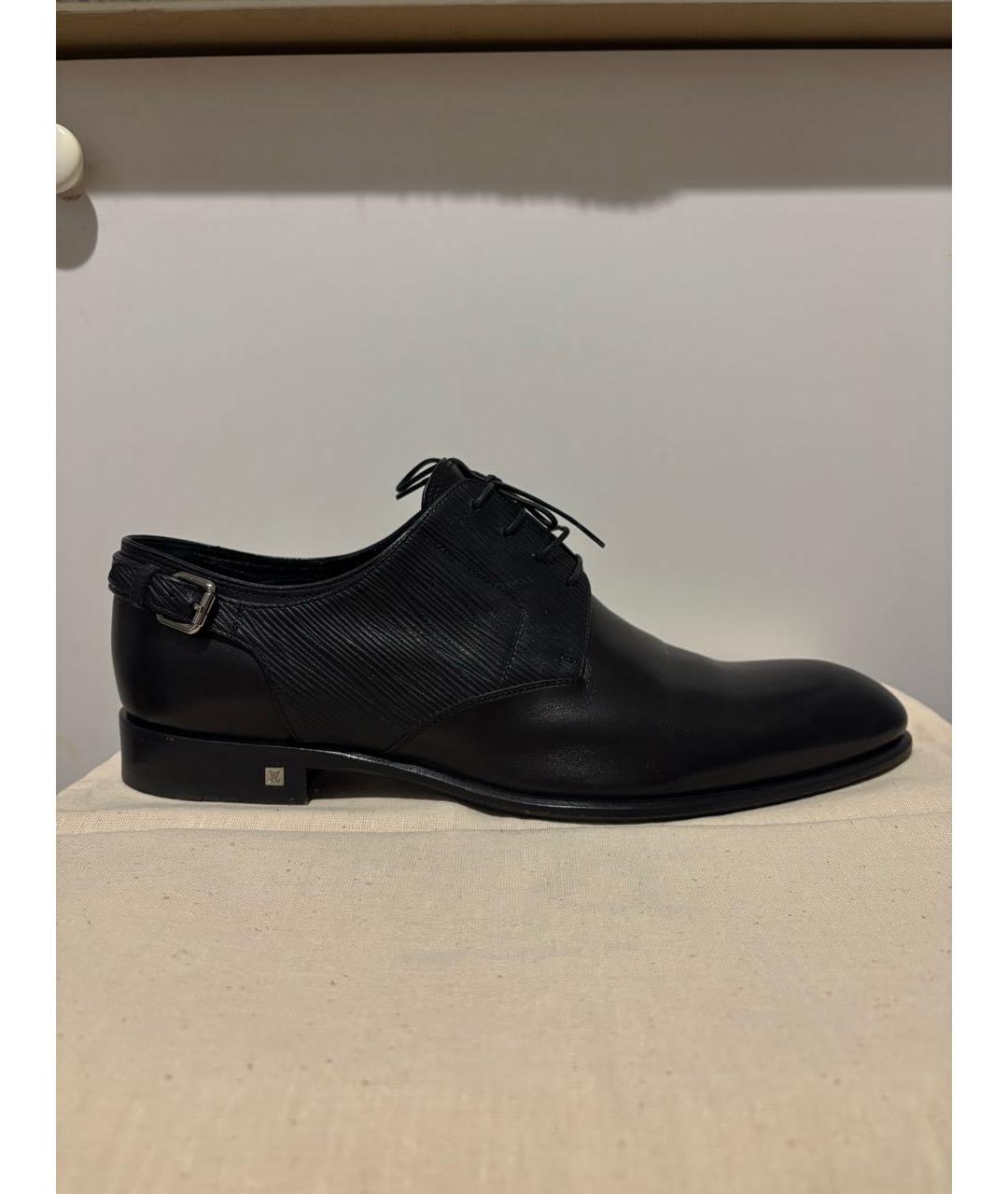 LOUIS VUITTON Черные кожаные низкие ботинки, фото 5