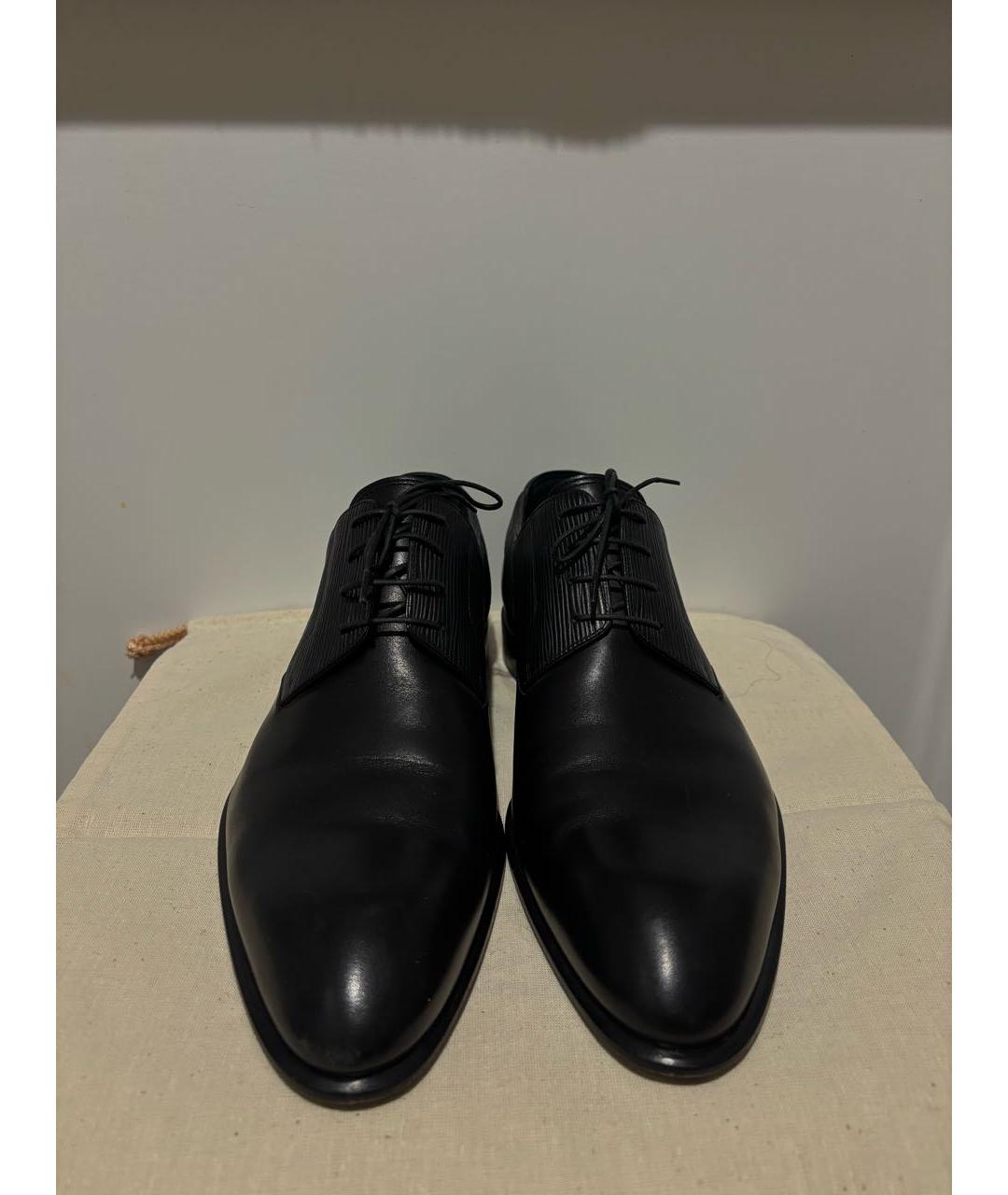 LOUIS VUITTON Черные кожаные низкие ботинки, фото 2