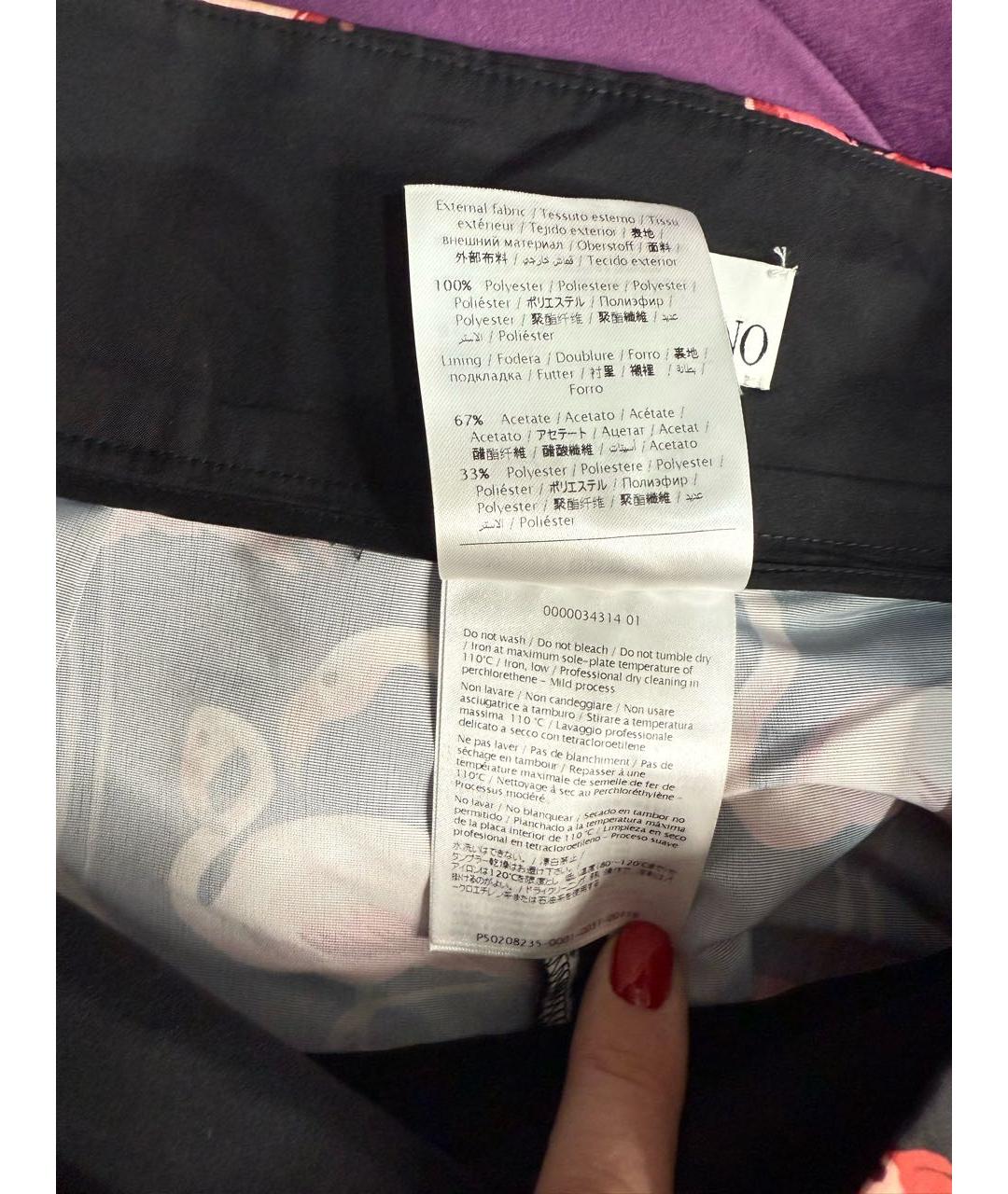 RED VALENTINO Мульти полиэстеровые шорты, фото 4