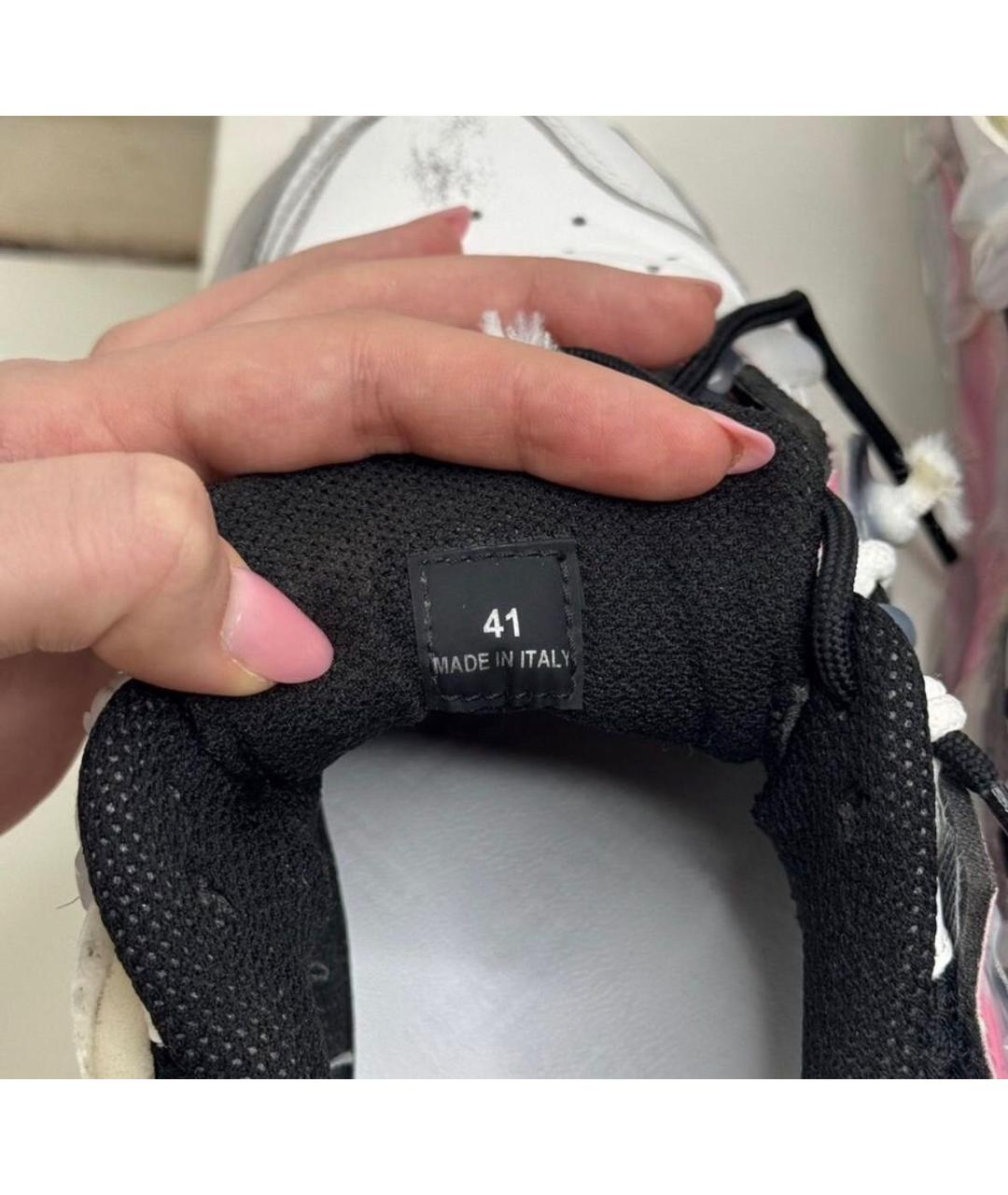 MAISON MARGIELA Мульти кожаные кеды, фото 5