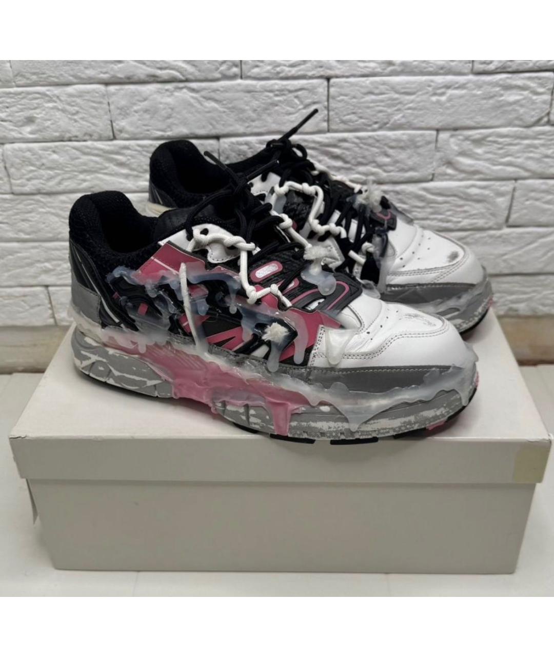 MAISON MARGIELA Мульти кожаные кеды, фото 2