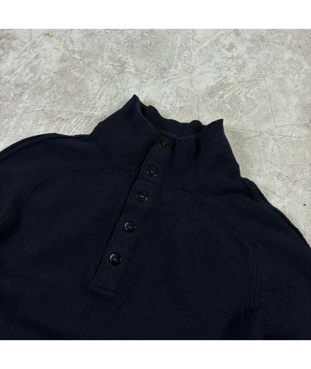 STONE ISLAND Темно-синий шерстяной джемпер / свитер, фото 2