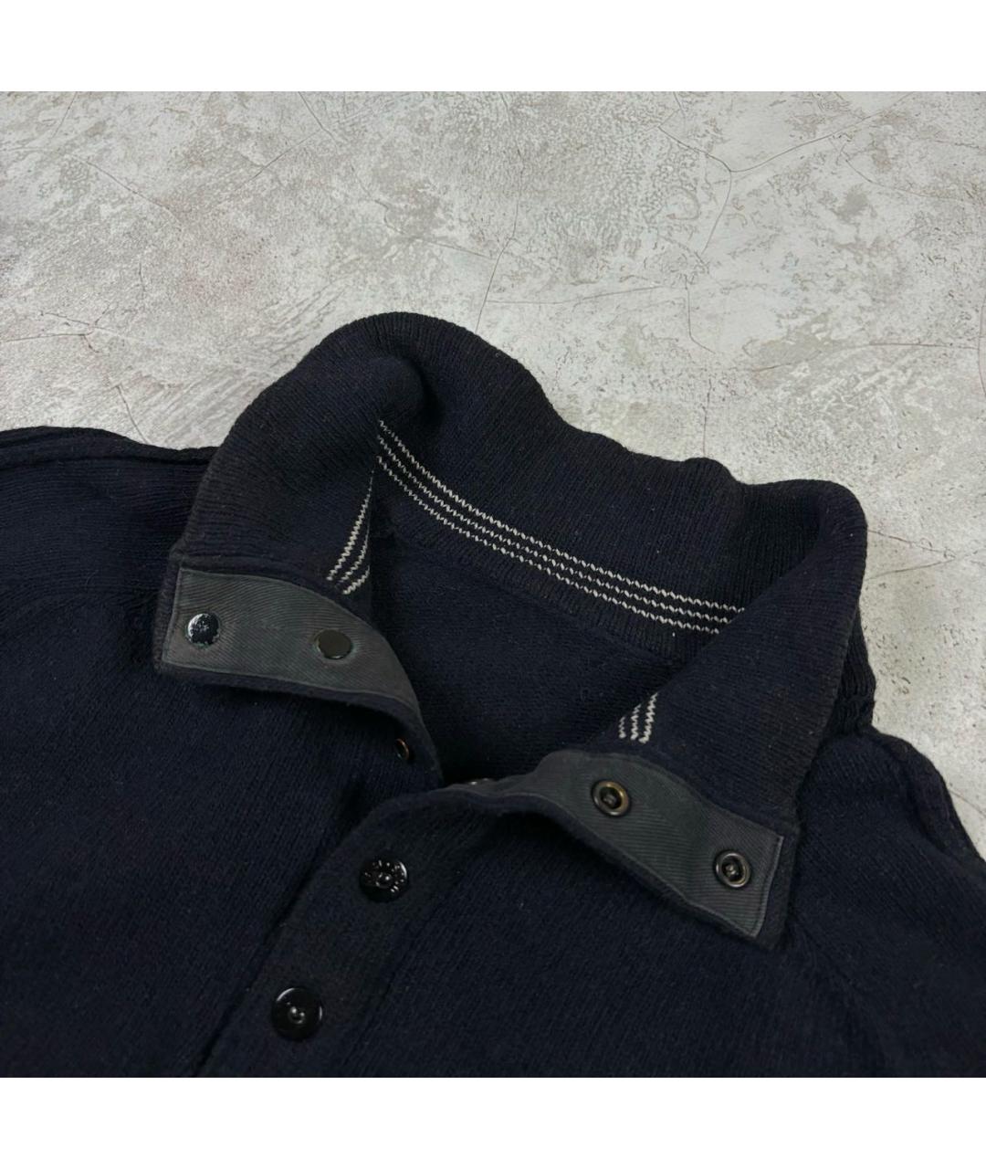 STONE ISLAND Темно-синий шерстяной джемпер / свитер, фото 3