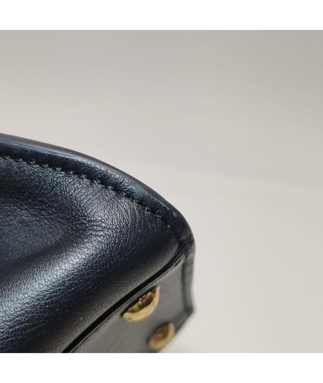 FENDI Черная кожаная сумка тоут, фото 3