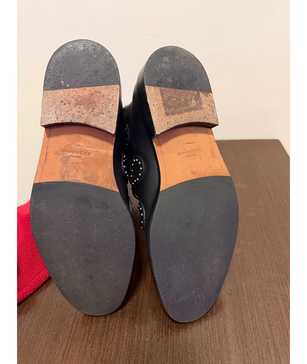 GIVENCHY Черные кожаные полусапоги, фото 6