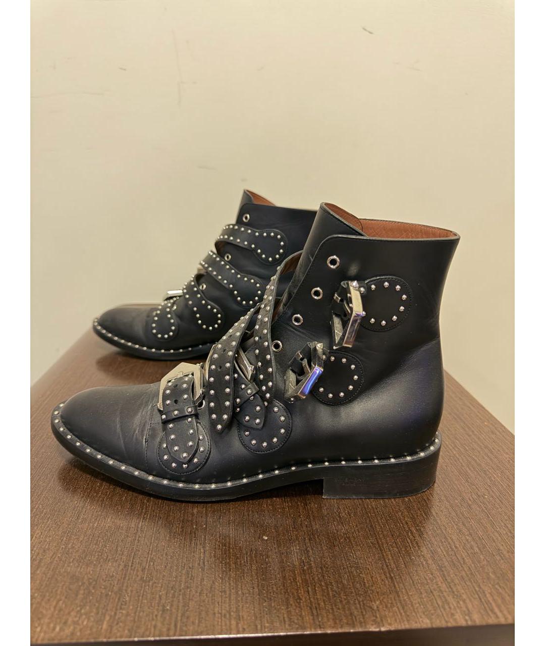 GIVENCHY Черные кожаные полусапоги, фото 5