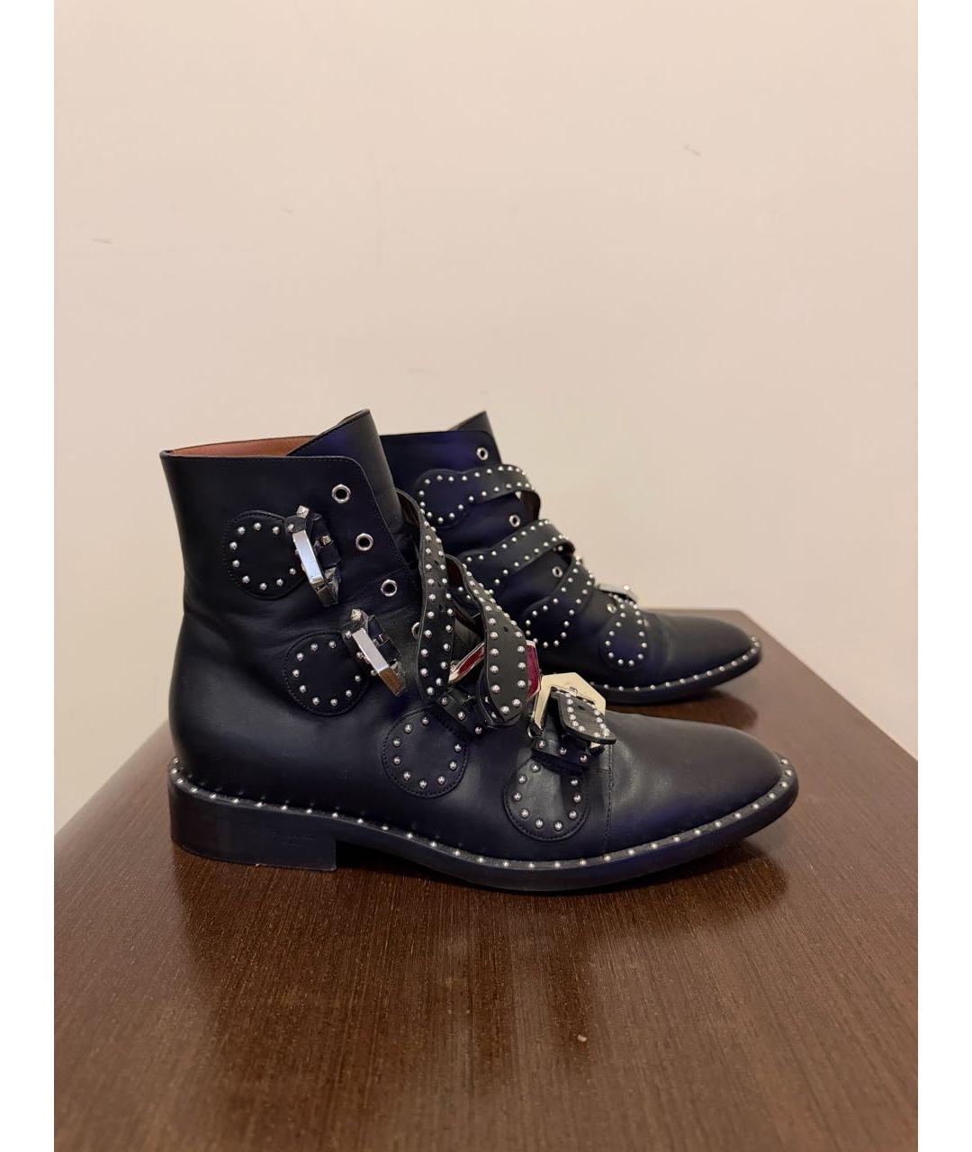 GIVENCHY Черные кожаные полусапоги, фото 8
