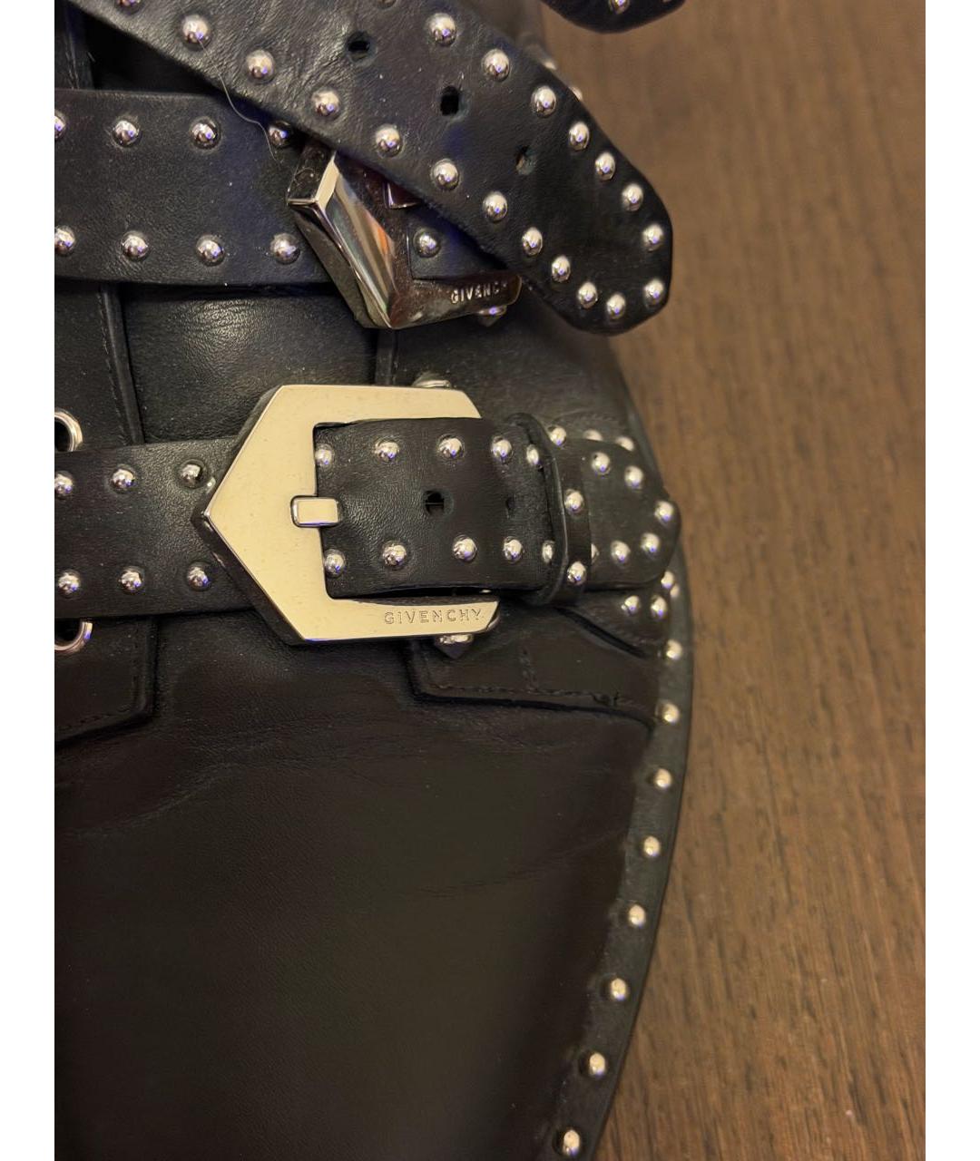 GIVENCHY Черные кожаные полусапоги, фото 7