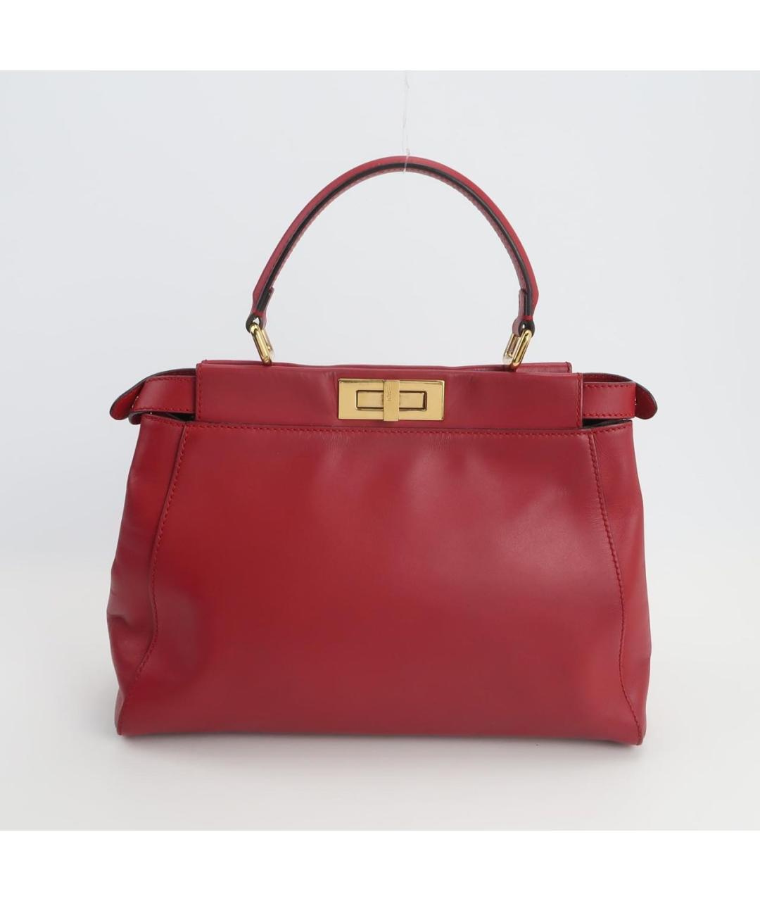 FENDI Красная кожаная сумка через плечо, фото 8