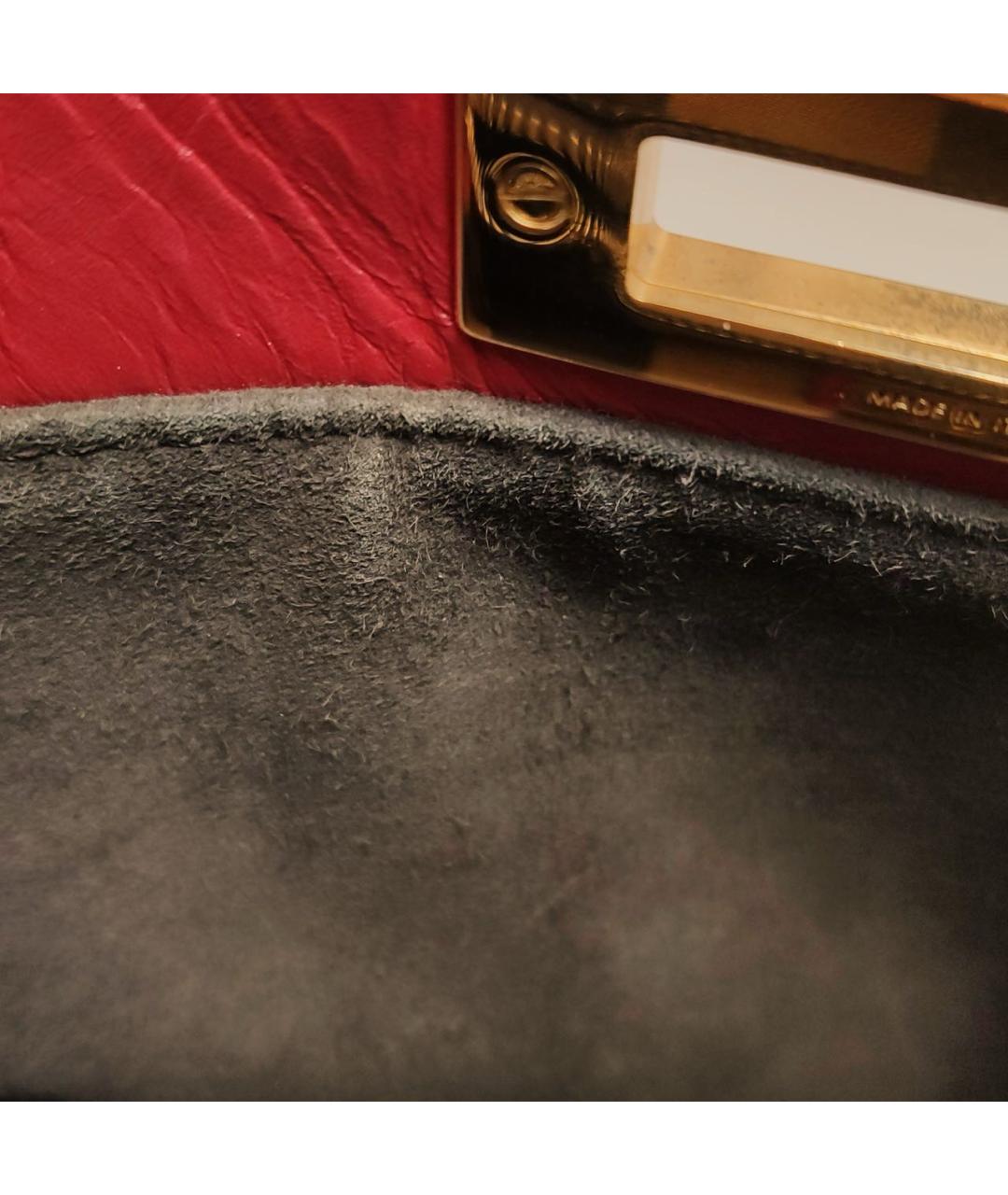 FENDI Красная кожаная сумка через плечо, фото 6