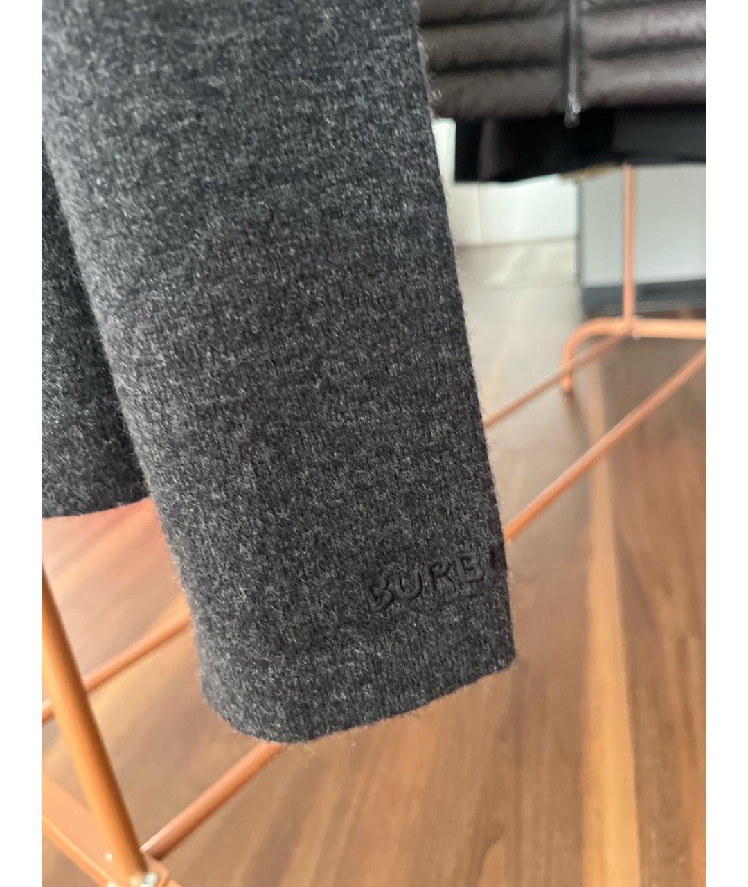 BURBERRY Антрацитовый кашемировый кардиган, фото 4