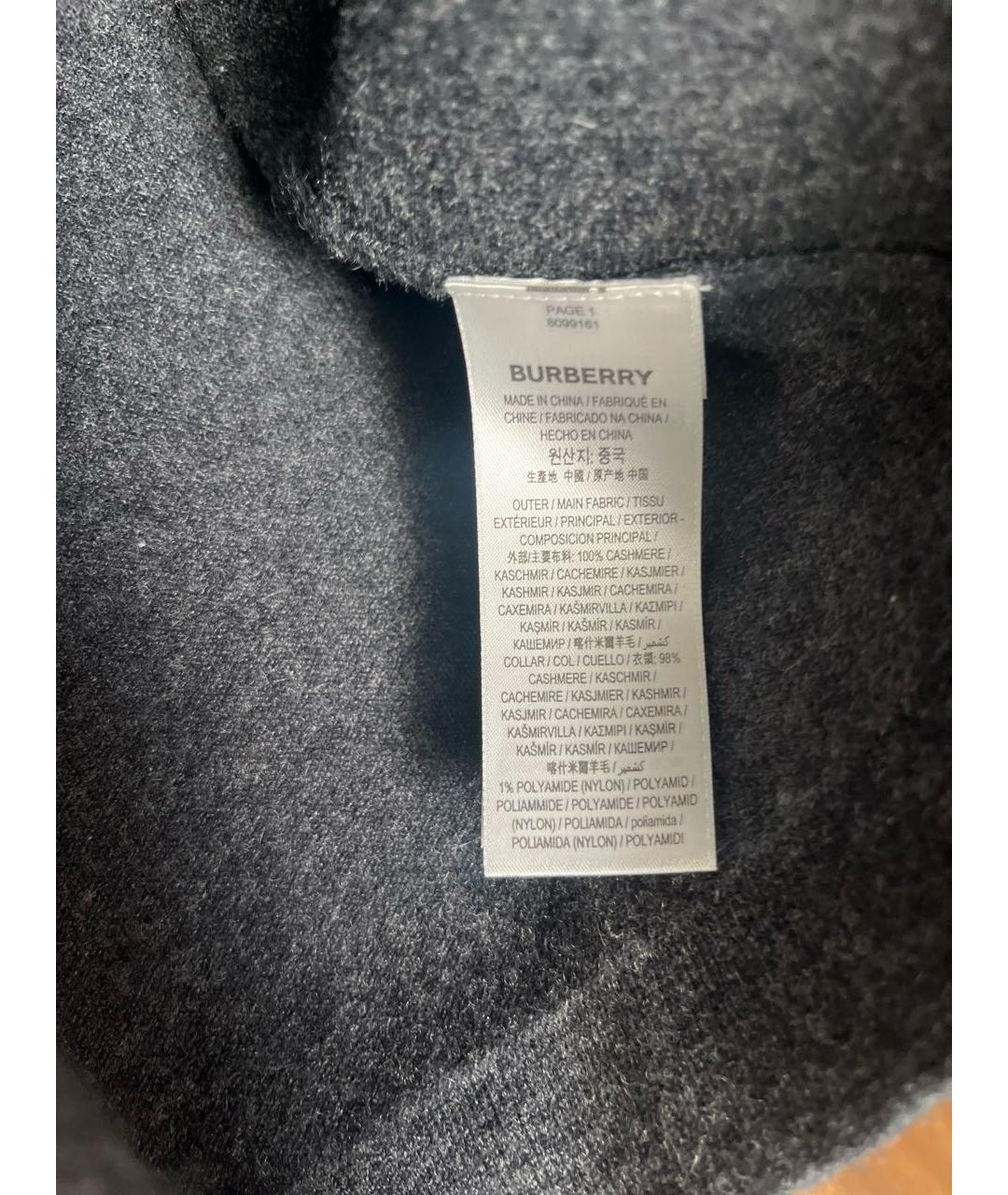 BURBERRY Антрацитовый кашемировый кардиган, фото 5