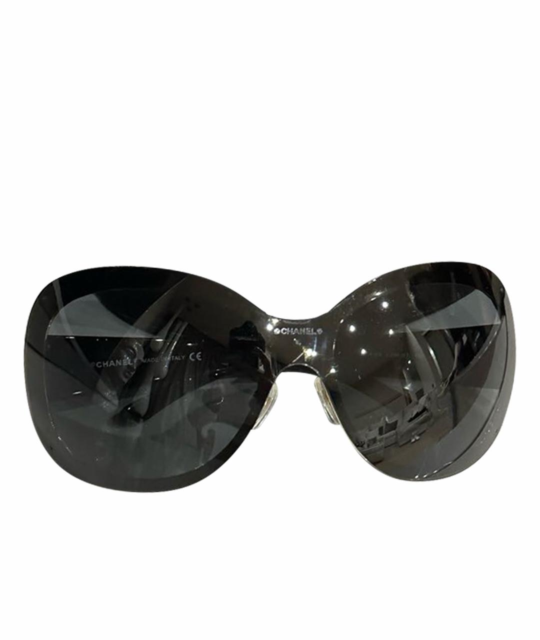 CHANEL Черные пластиковые солнцезащитные очки, фото 1