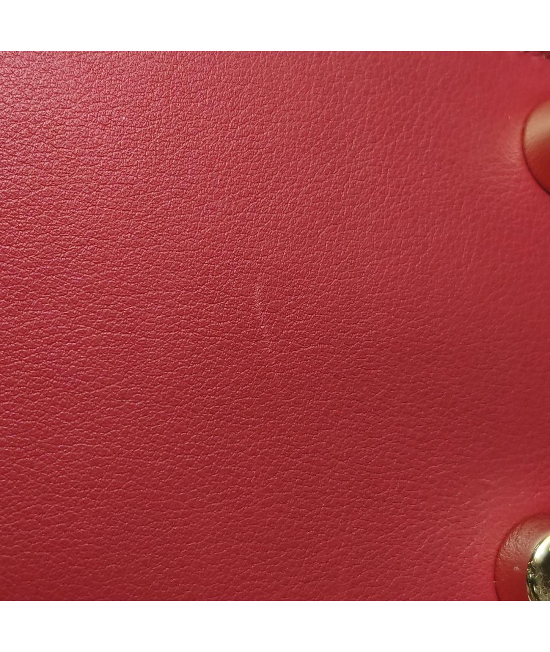 FENDI Красная кожаная сумка через плечо, фото 3