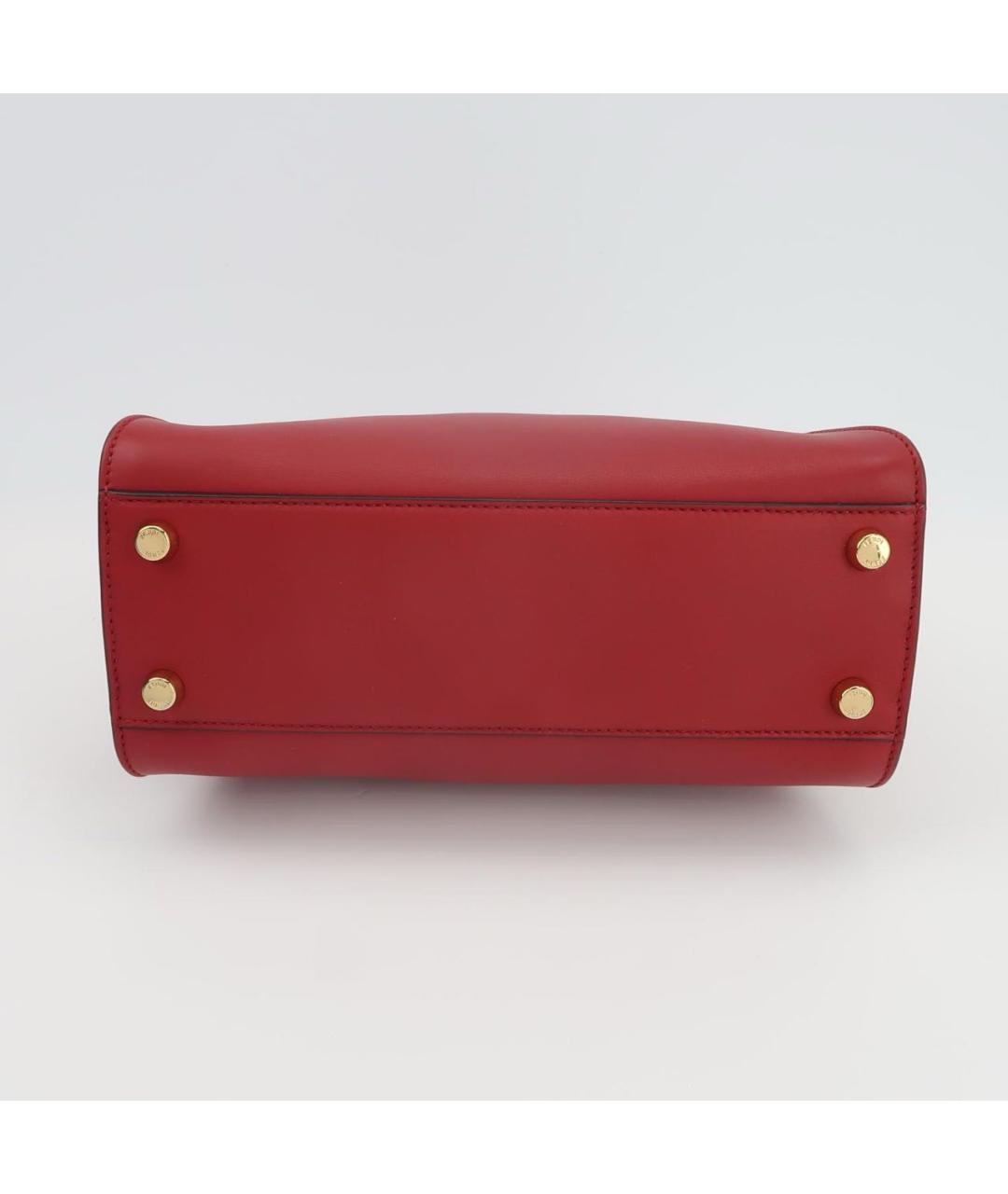 FENDI Красная кожаная сумка через плечо, фото 8