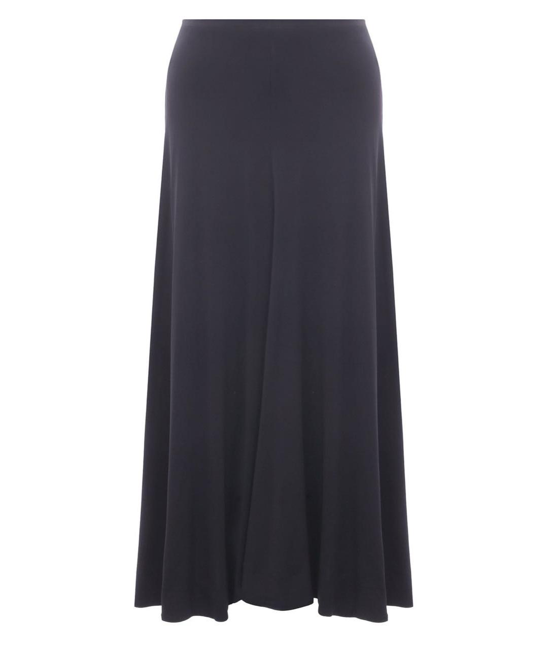 JIL SANDER Темно-синяя вискозная юбка макси, фото 3