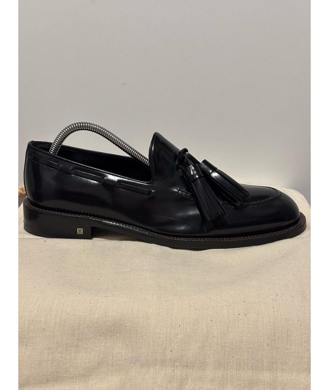 LOUIS VUITTON Черные лоферы из лакированной кожи, фото 5