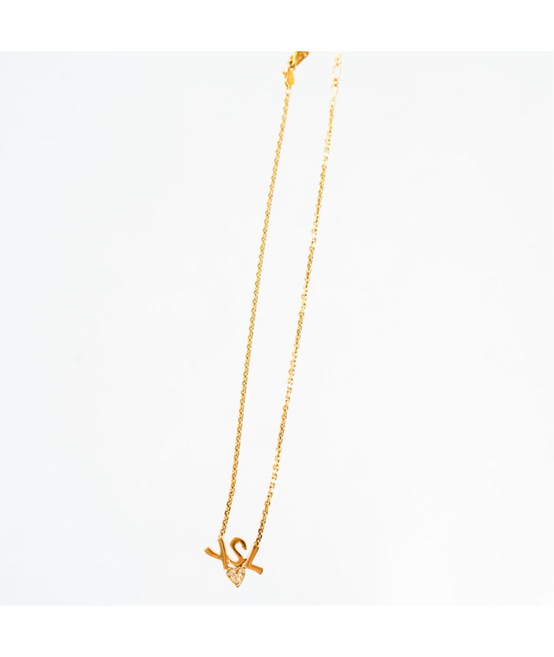 SAINT LAURENT Золотая металлическая подвеска, фото 7