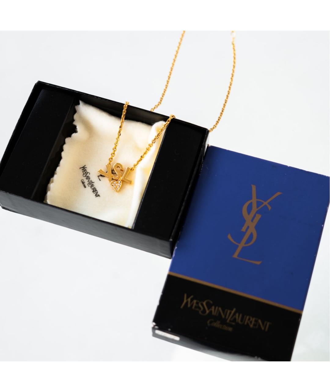 SAINT LAURENT Золотая металлическая подвеска, фото 5