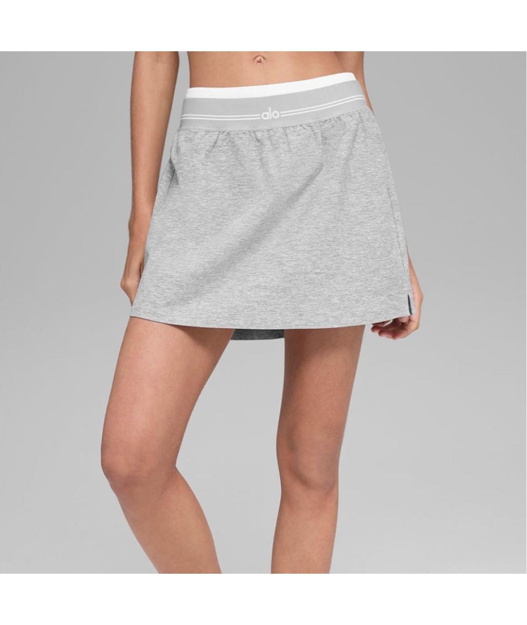 ALO YOGA Серая юбка-шорты, фото 5