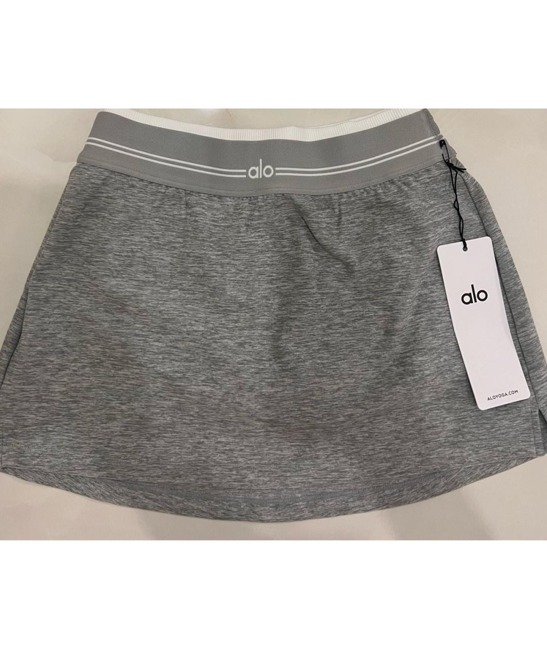ALO YOGA Серая юбка-шорты, фото 4