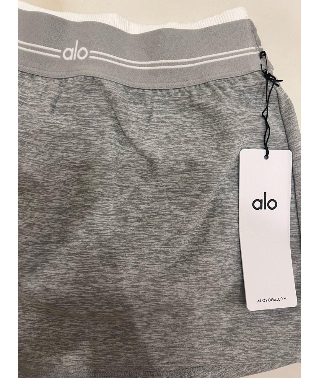 ALO YOGA Серая юбка-шорты, фото 3