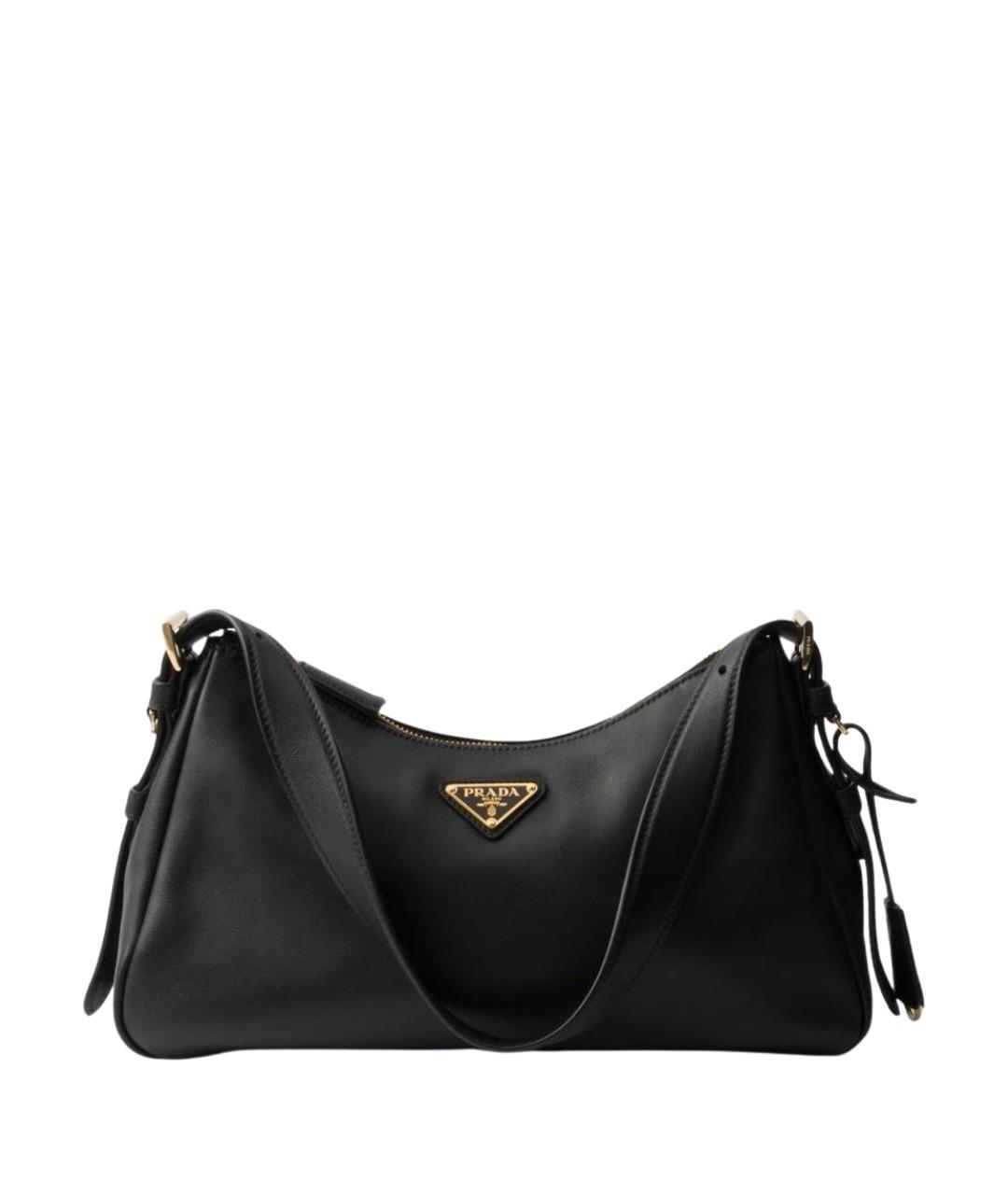 PRADA Черная кожаная сумка через плечо, фото 1