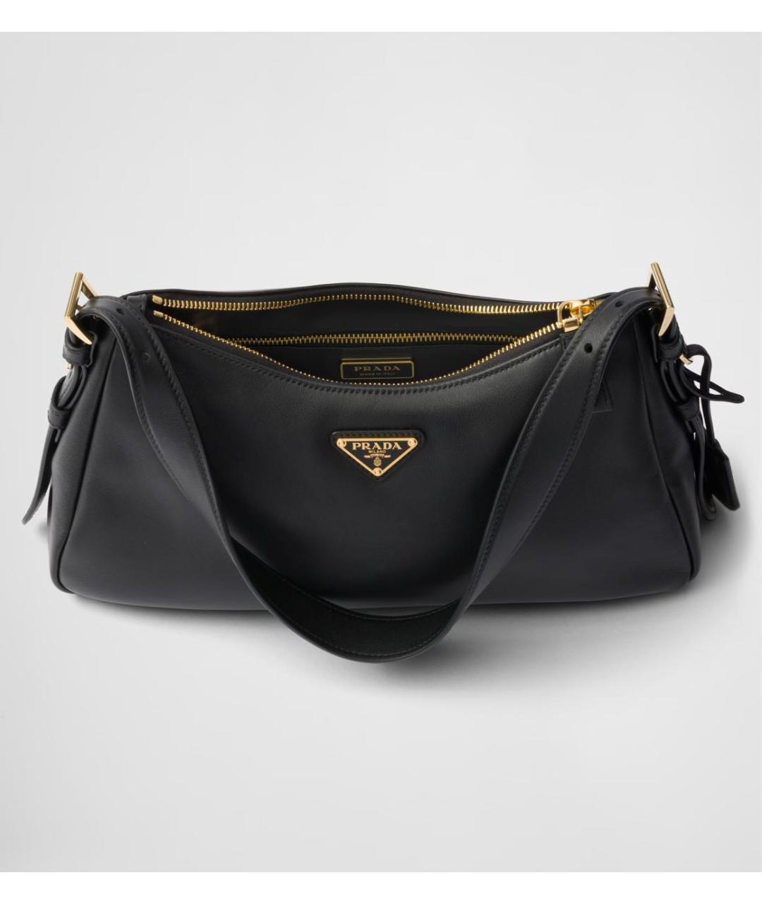 PRADA Черная кожаная сумка через плечо, фото 5