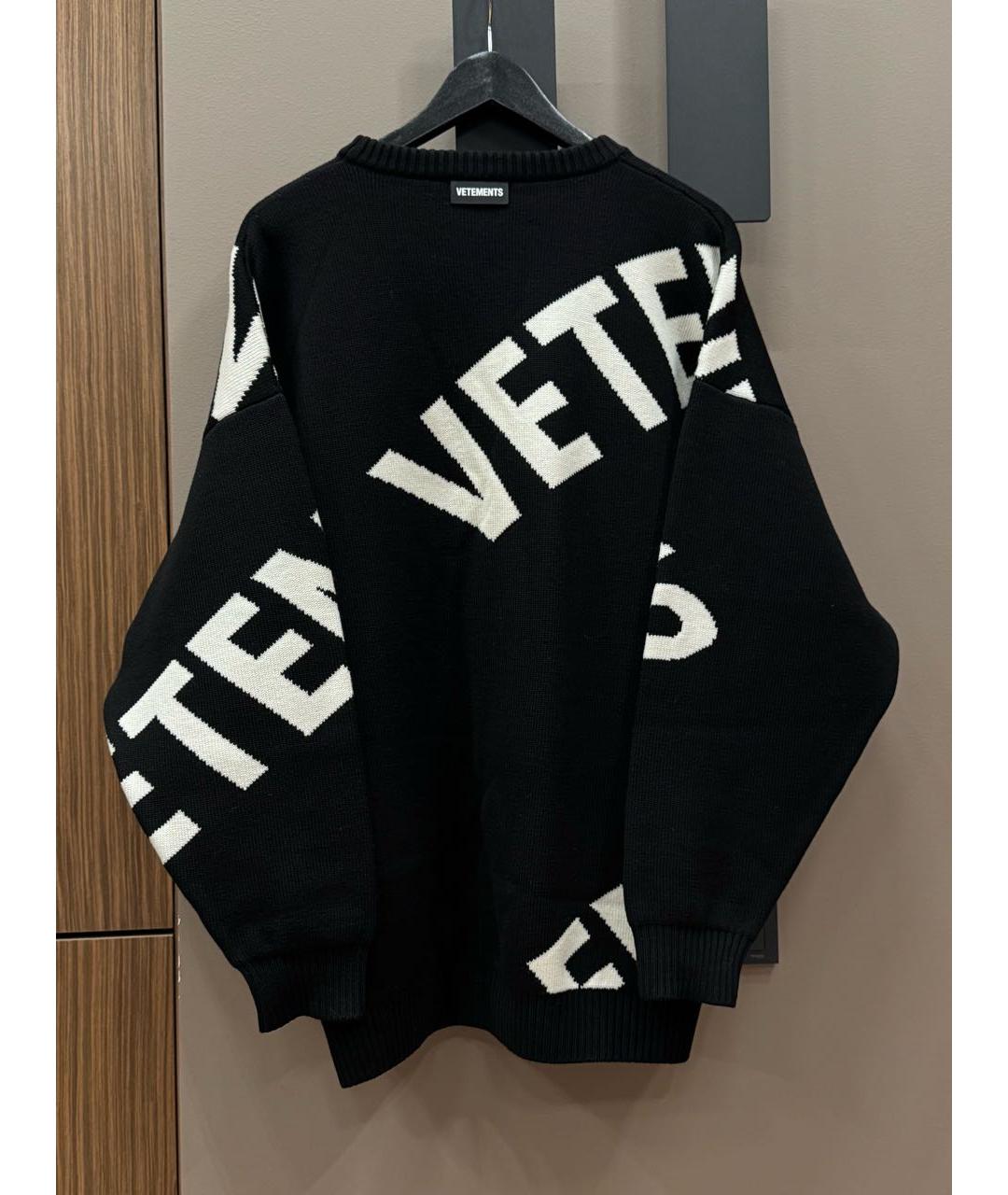 VETEMENTS Черный шерстяной джемпер / свитер, фото 2