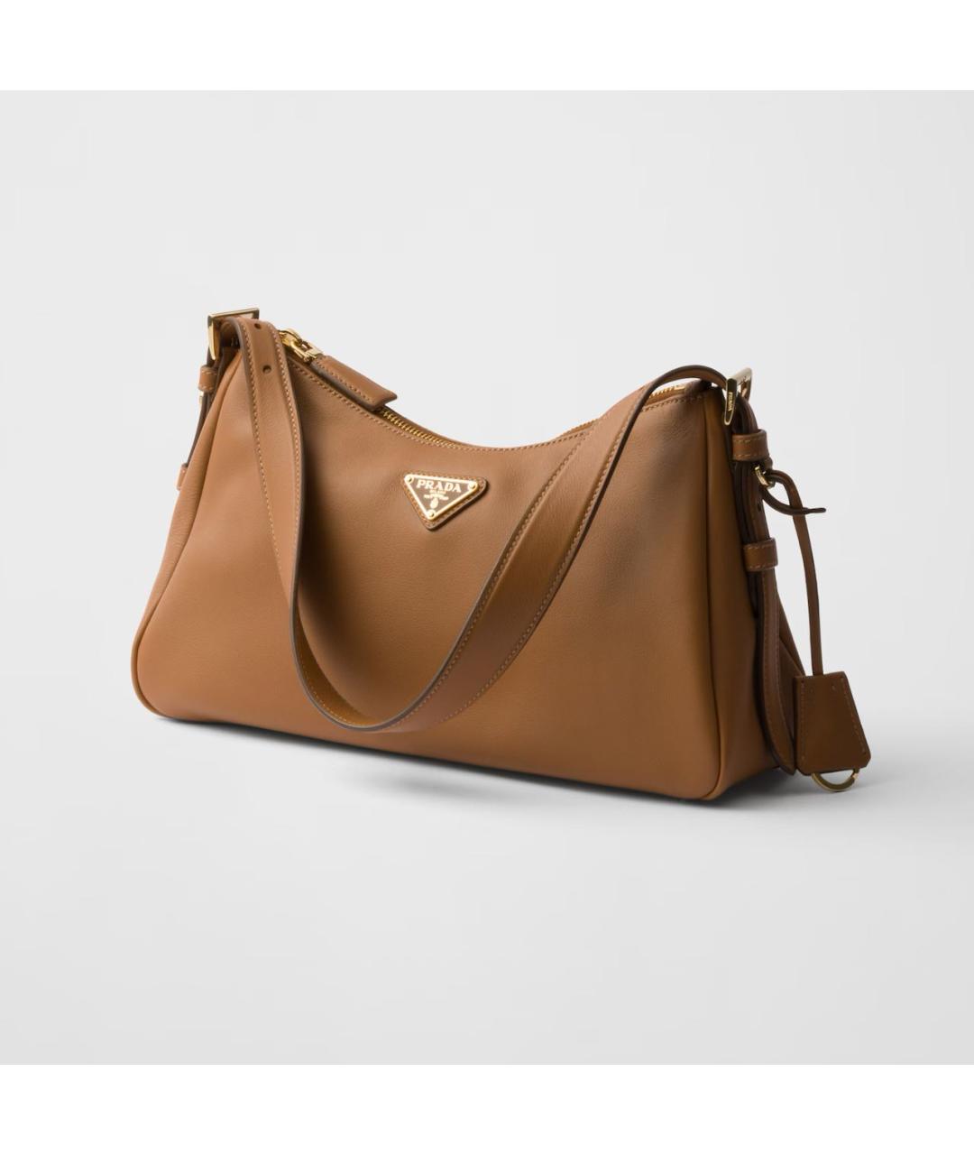 PRADA Коричневая кожаная сумка через плечо, фото 3