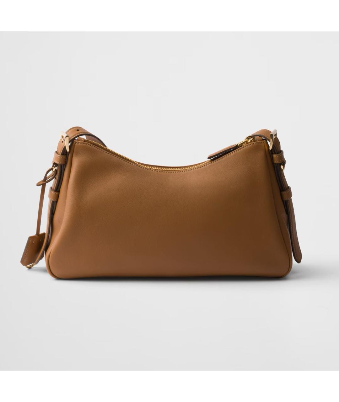 PRADA Коричневая кожаная сумка через плечо, фото 4