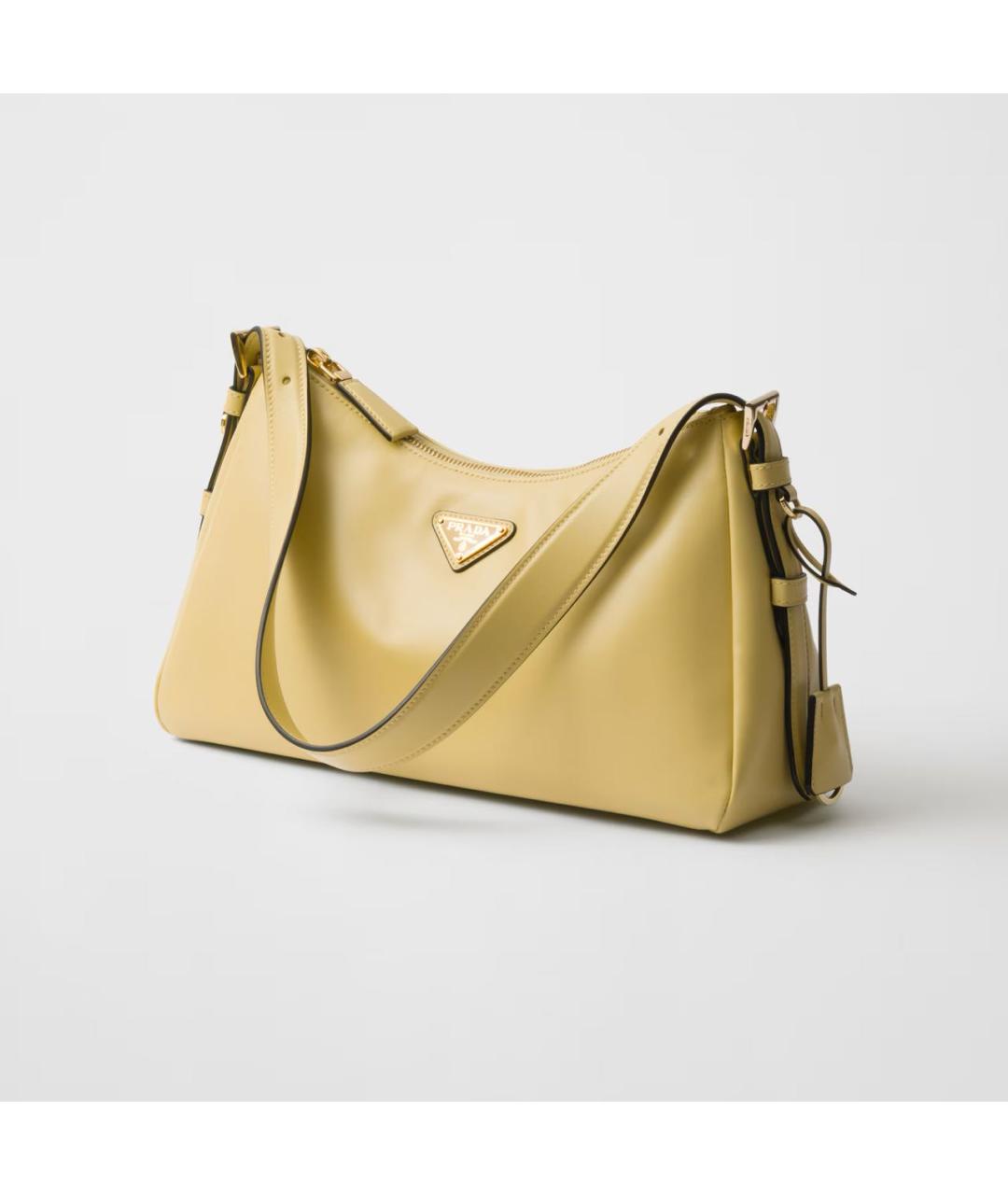 PRADA Желтая кожаная сумка через плечо, фото 3