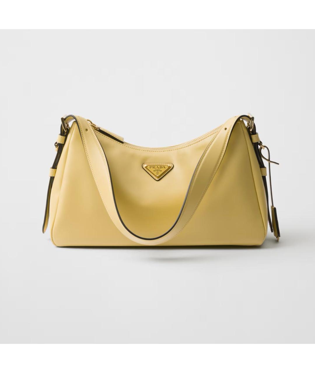 PRADA Желтая кожаная сумка через плечо, фото 7