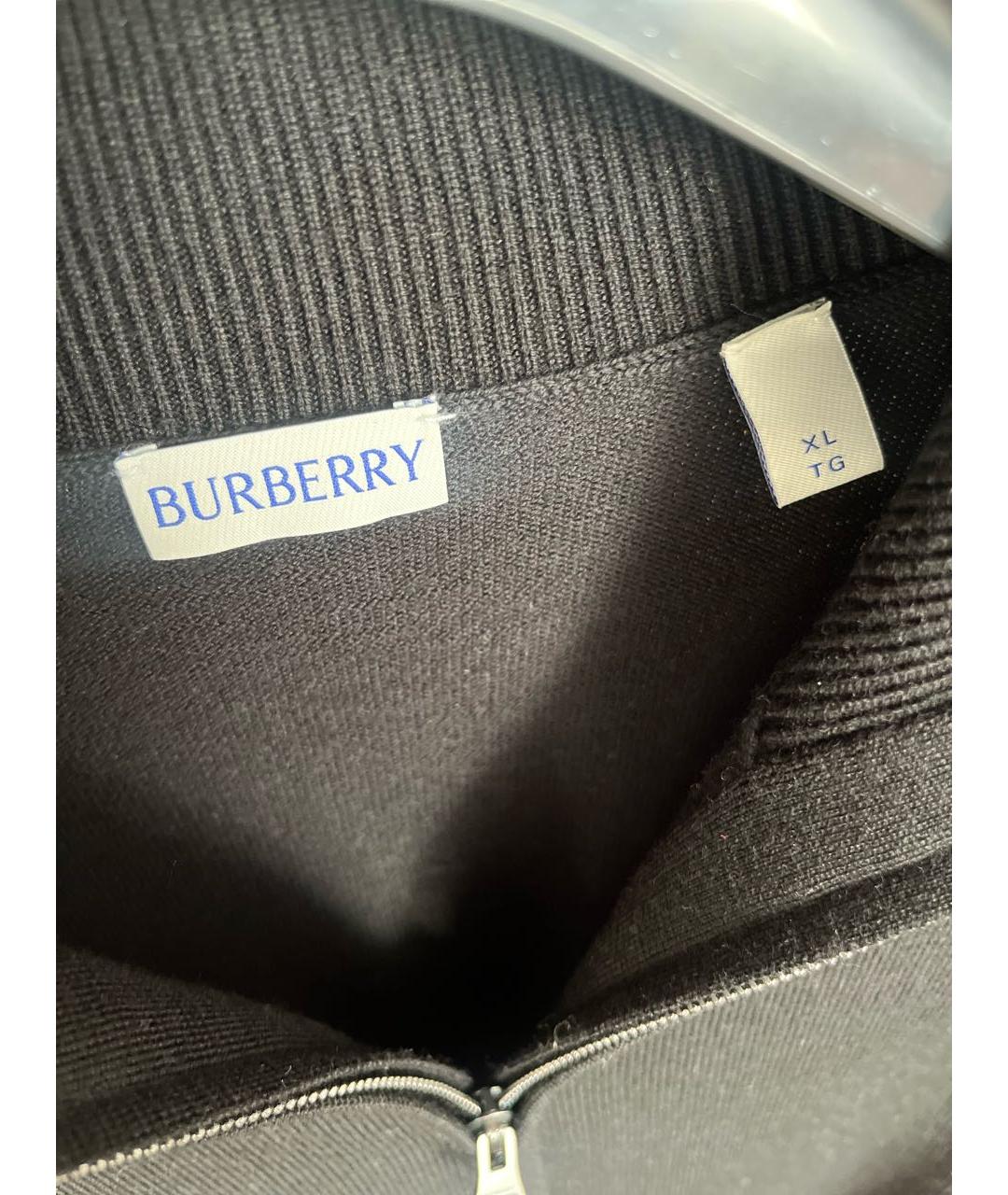 BURBERRY Черный шерстяной кардиган, фото 2